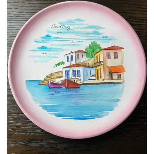 Vintage hand painted skiathos - vintage,